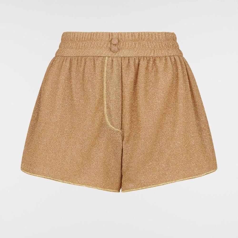 Oséree Gold Sparkly Lumière Shorts